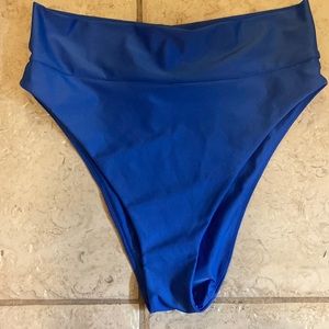 Aerie blue high rise bikini bottom